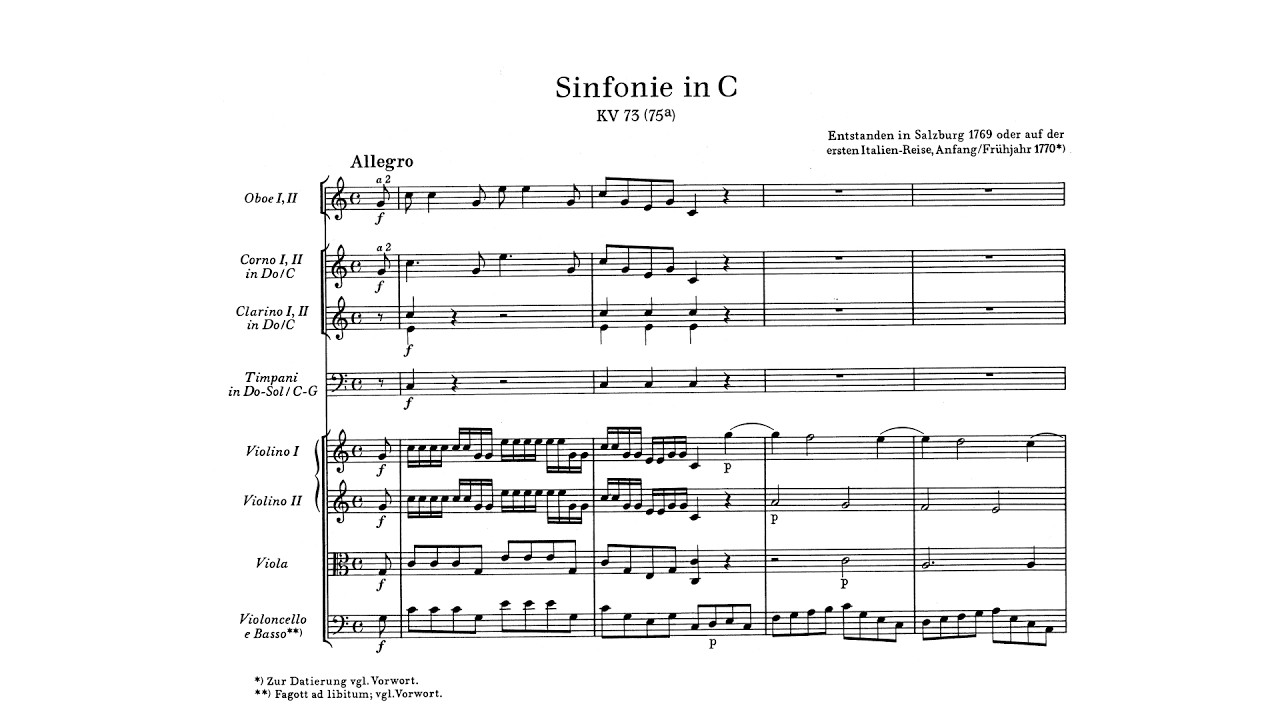 Mozart: Symphony No. 9 in C major, K. 73/75a (with Score)