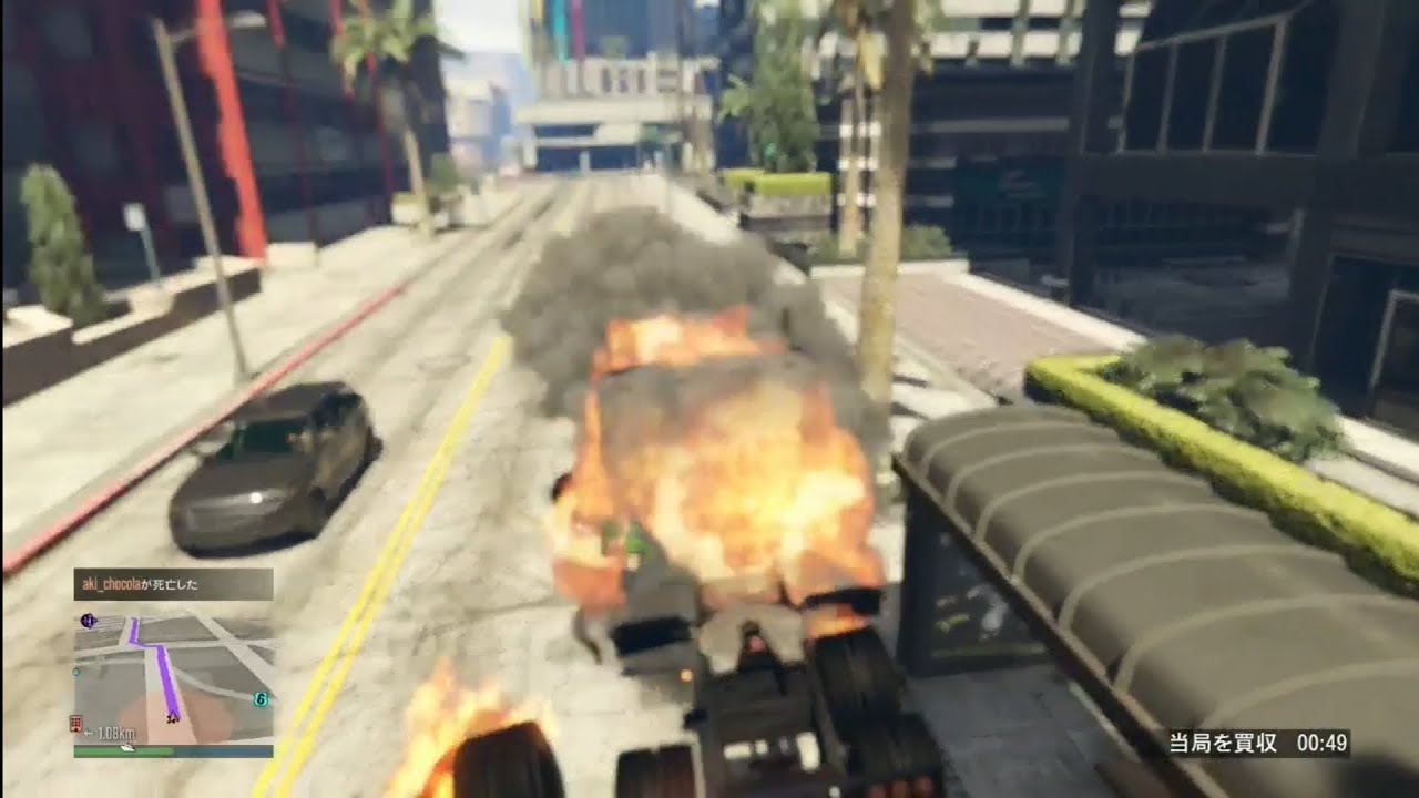 【GTA ONLINE協力実況】戦友の売却ビジネス。たくさんの一般市民とファントムエッジが爆ぜる