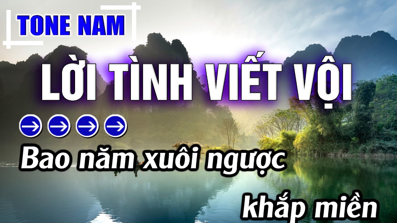 Lời Tình Viết Vội Karaoke Tone Nam Beat Phối Mới | Karaoke Đăng Khôi