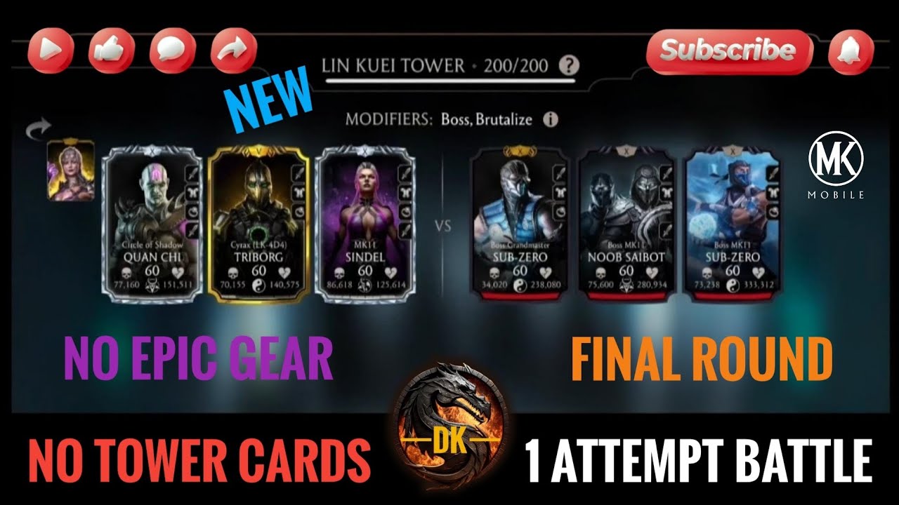 New Lin Kuei Tower 200▪️Final Round 🎮 Mortal Kombat Mobile▫️MK Mobile #mortalkombatmobile #mkmobile