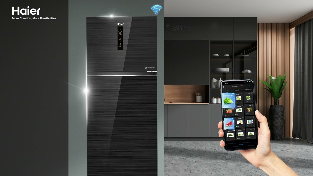 Haier | IoT Black Refrigerator