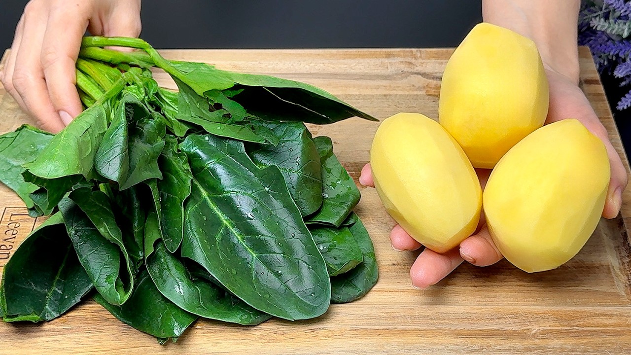 🔥 У тебя есть картофель и шпинат? Тогда приготовь ЭТО – невероятно вкусно! 😍🥔🌿