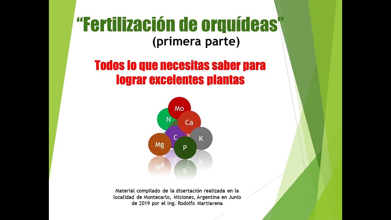 Fertilización de orquídeas (1era parte). Conceptos básicos