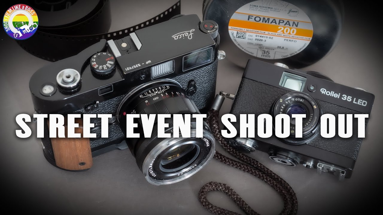 I took a Leica MP and Rollei 35 LED and FOMAPAN 200. This time with good results! IOW Pride Event 23