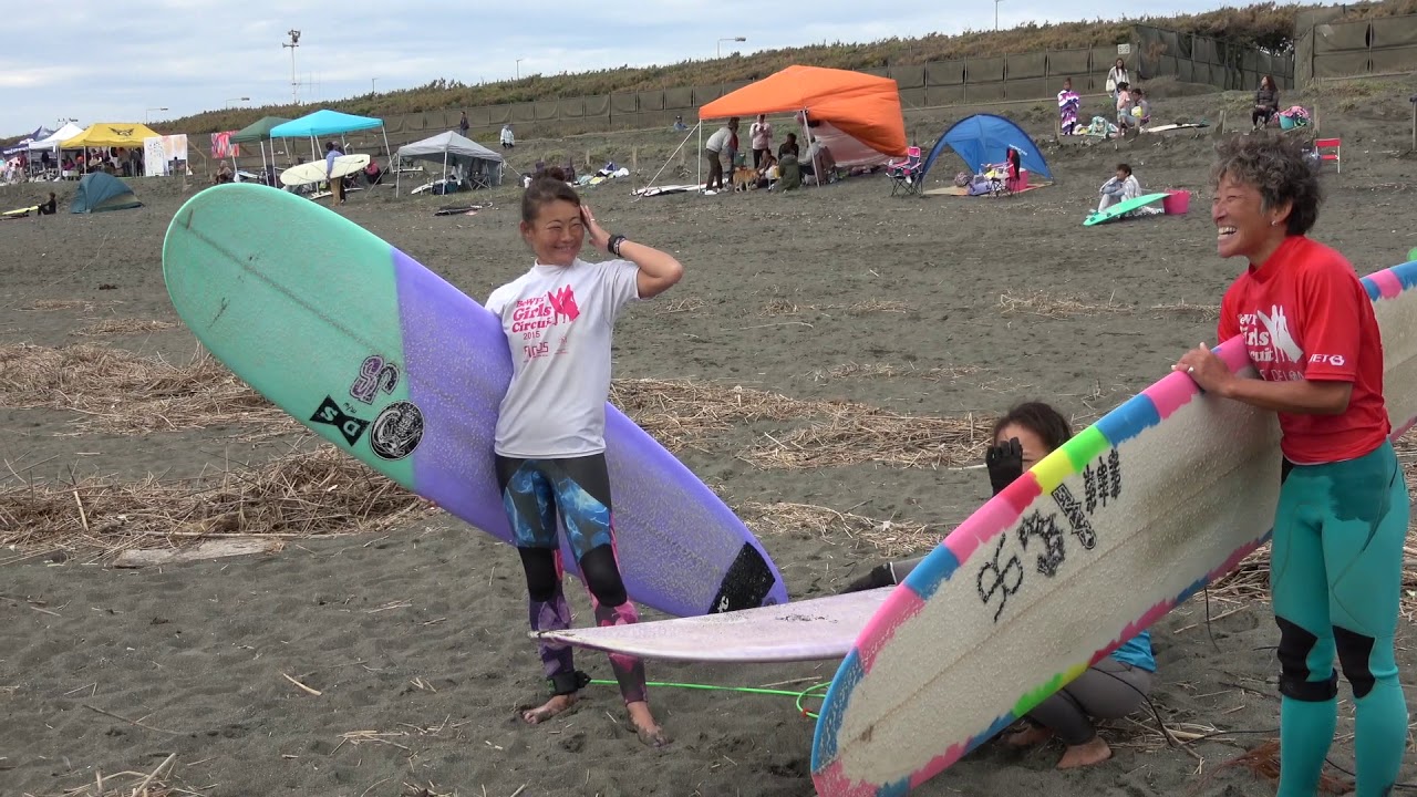 alohagirl cup 2018 6th サーフィン空撮　湘南辻堂