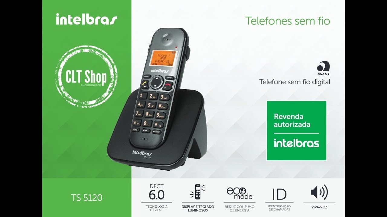 Apresentação Telefone Sem Fio TS 5120 Intelbras | CLT Shop