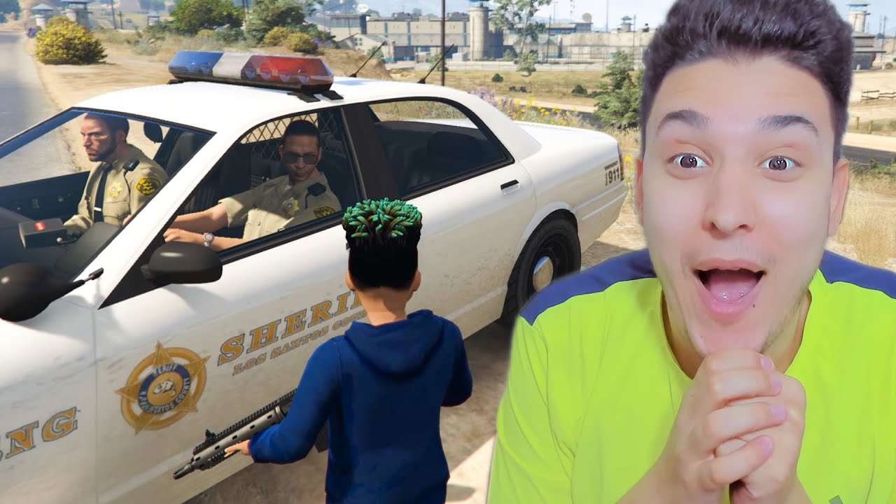 ابن فرانكلين يساعد الشرطة 😱 فى GTA 5
