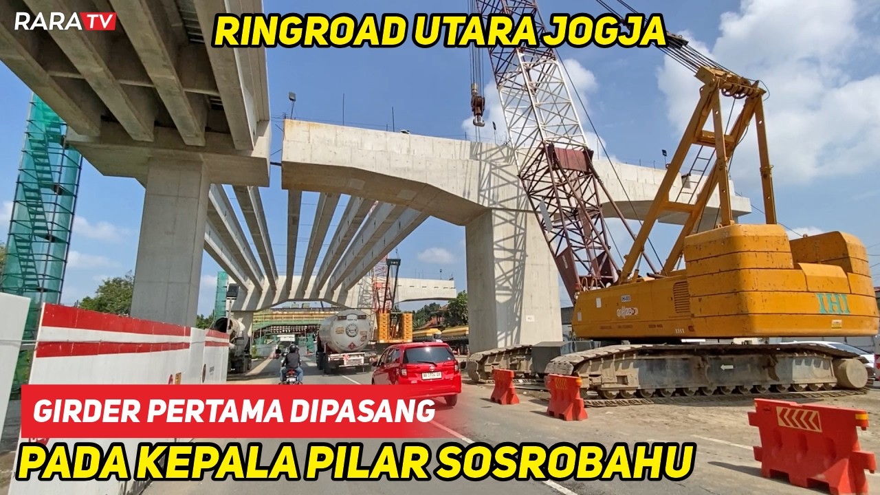 AKHIRNYA DIPASANG‼️Girder Pertama Tol Melayang Jogja – Solo di Ringroad Utara