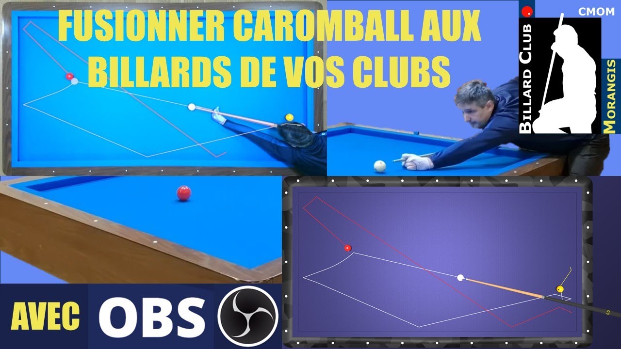 FUSIONNER CAROMBALL aux BILLARDS de vos clubs avec OBS