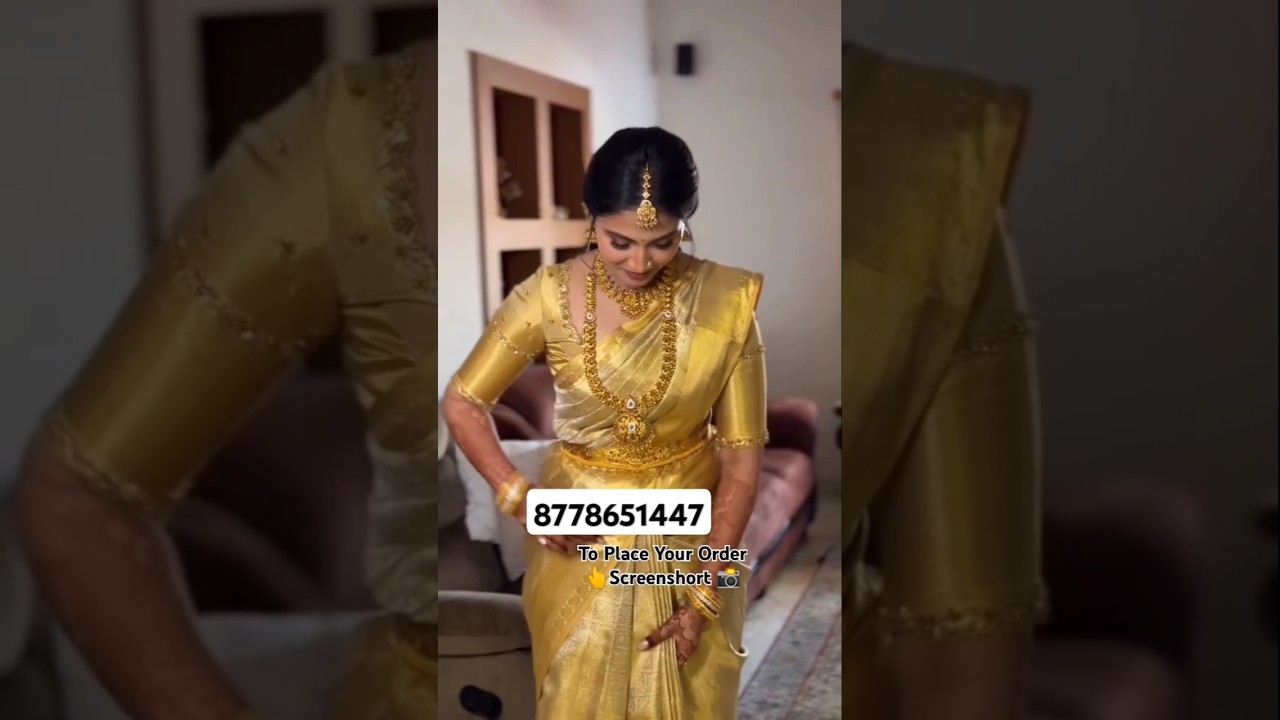 #golden #bridal #saree #trendingshorts #elampillai #viralvideo #reels #shortvideo #onlineshopping