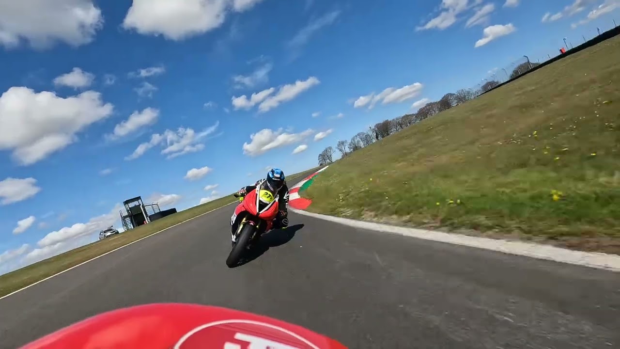 On my CBR600RR on track with local Racers at cadwell Park