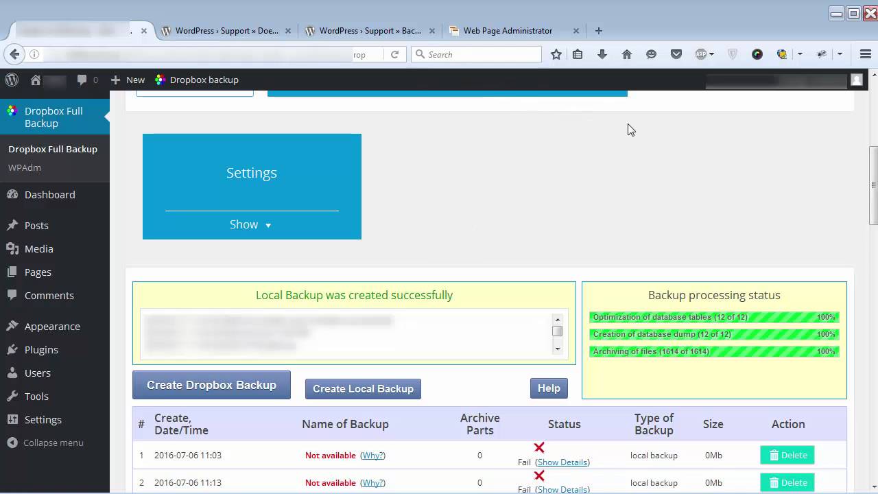 Backup & Restore Dropbox is free and it works