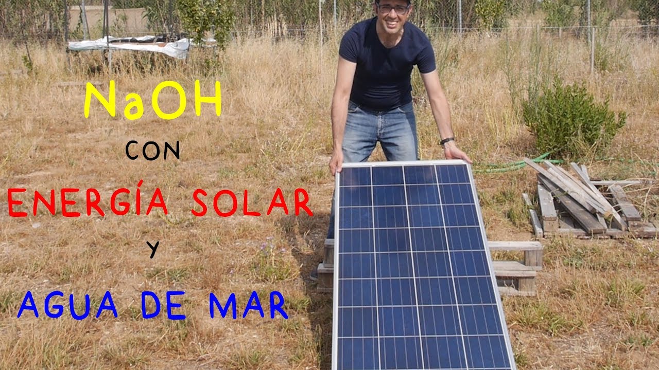 Electrólisis de Agua de Mar con Panel Solar. 🌞 Producir NaOH Ecológico.