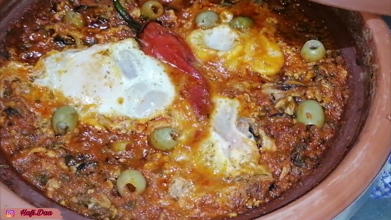 طاجين بوزروك أو بلح البحر بالبيض🥰😋 لذيذ جدا