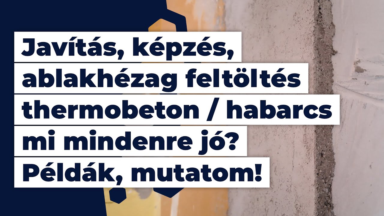 Javítás, képzés, ablakhézag kitöltés...thermobeton / hőszigetelő habarcs példák.