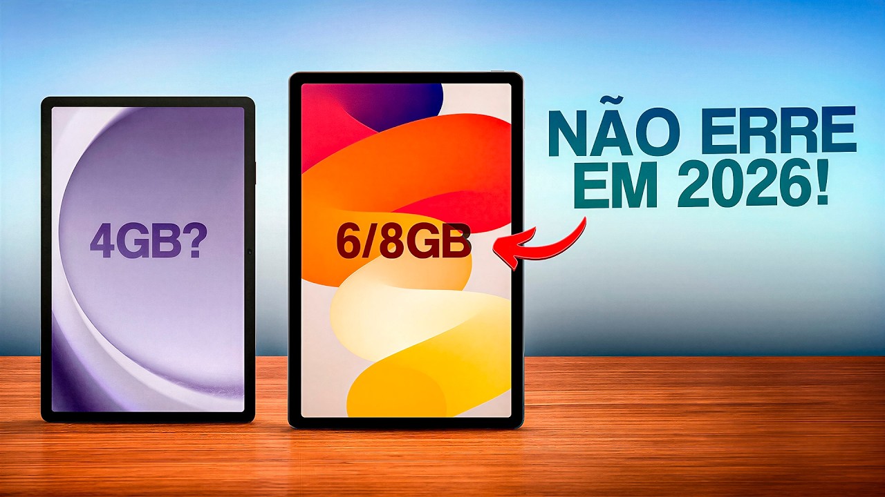 O Pequeno HUMILHOU o Gigante? Tab A9 vs Redmi Pad SE em 2026! (Comparativo Real)