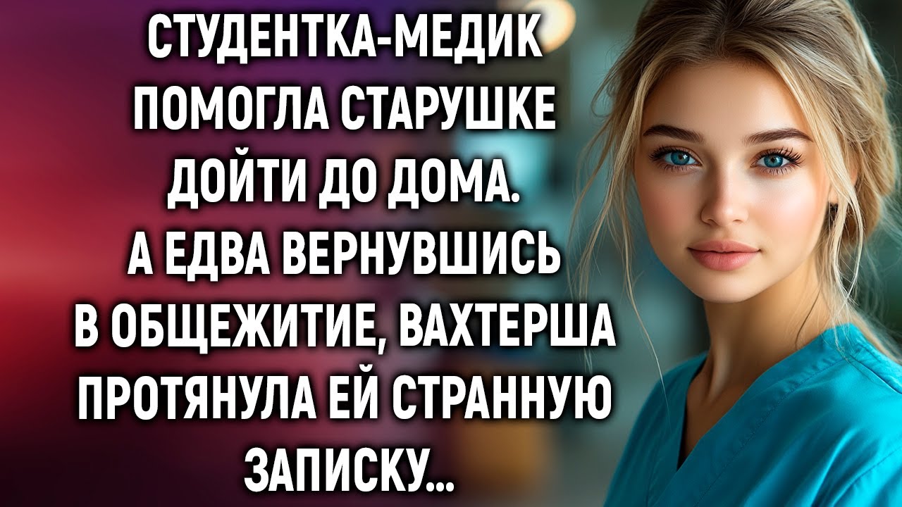 Студентка-медик помогла старушке дойти до дома. А едва вернувшись в общежитие, вахтерша протянула…