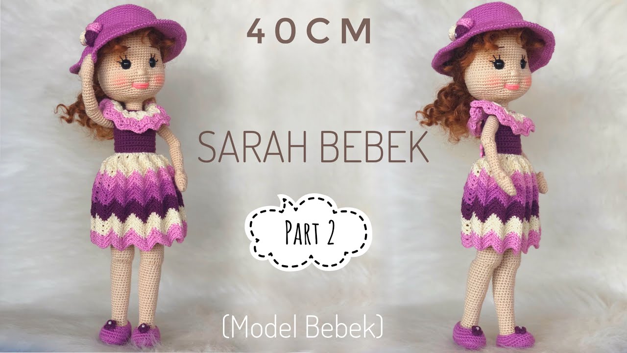 PART 2 | 40cm Amigurumi SARAH  Bebek (ENG SUBTITLES ON) subtítulos  EL ESPAÑOL