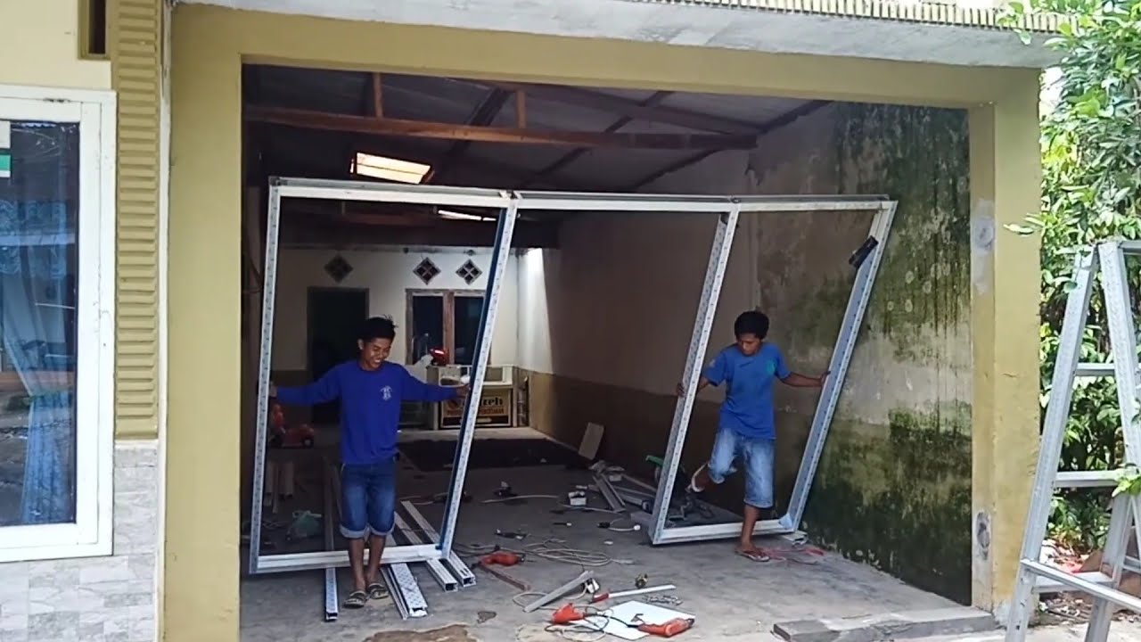 Tutorial lengkap !!! pasang kusen alumunium dengan pintu sleding