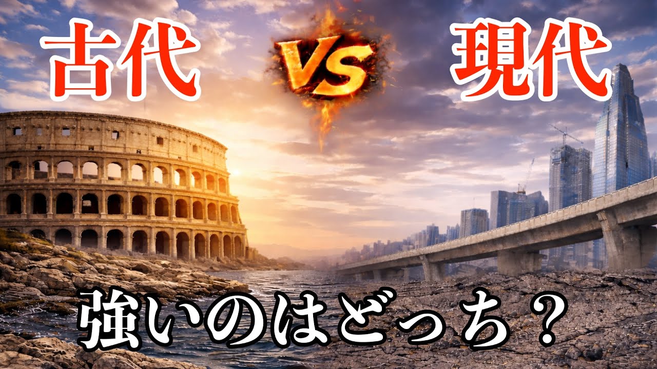 古代コンクリート vs 現代コンクリート、強いのはどっち？