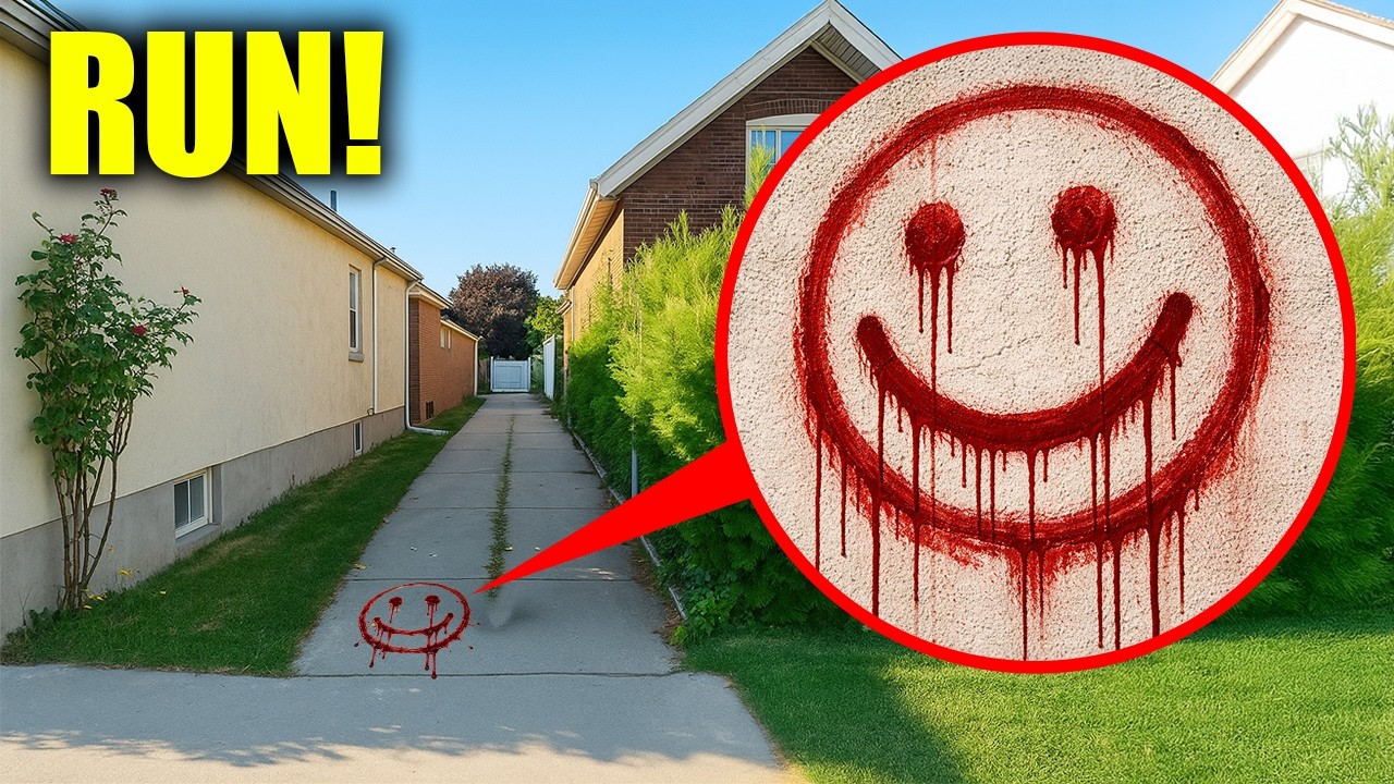 If you ever see this BLOODY SMILEY FACE in your NEIGHBOURHOOD, CALL 911! (it is dangerous)
