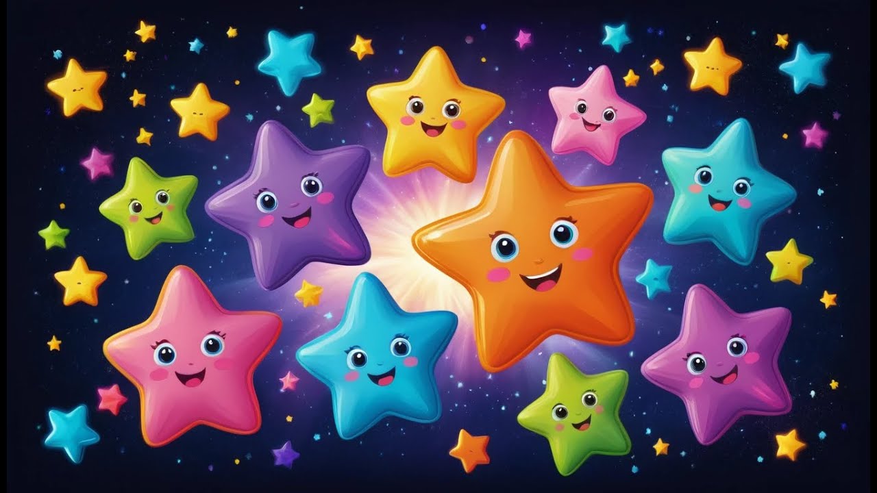 Eight Little Toy Stars Twinkle Twinkle Twinkle | Bedtime Counting & Night Sky Songs