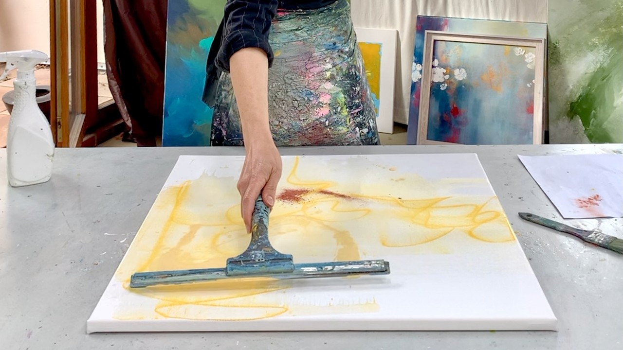 Magische Effekte! Acryl-Techniken mit Pigment, Kreide & Fensterwischer (Anfänger)