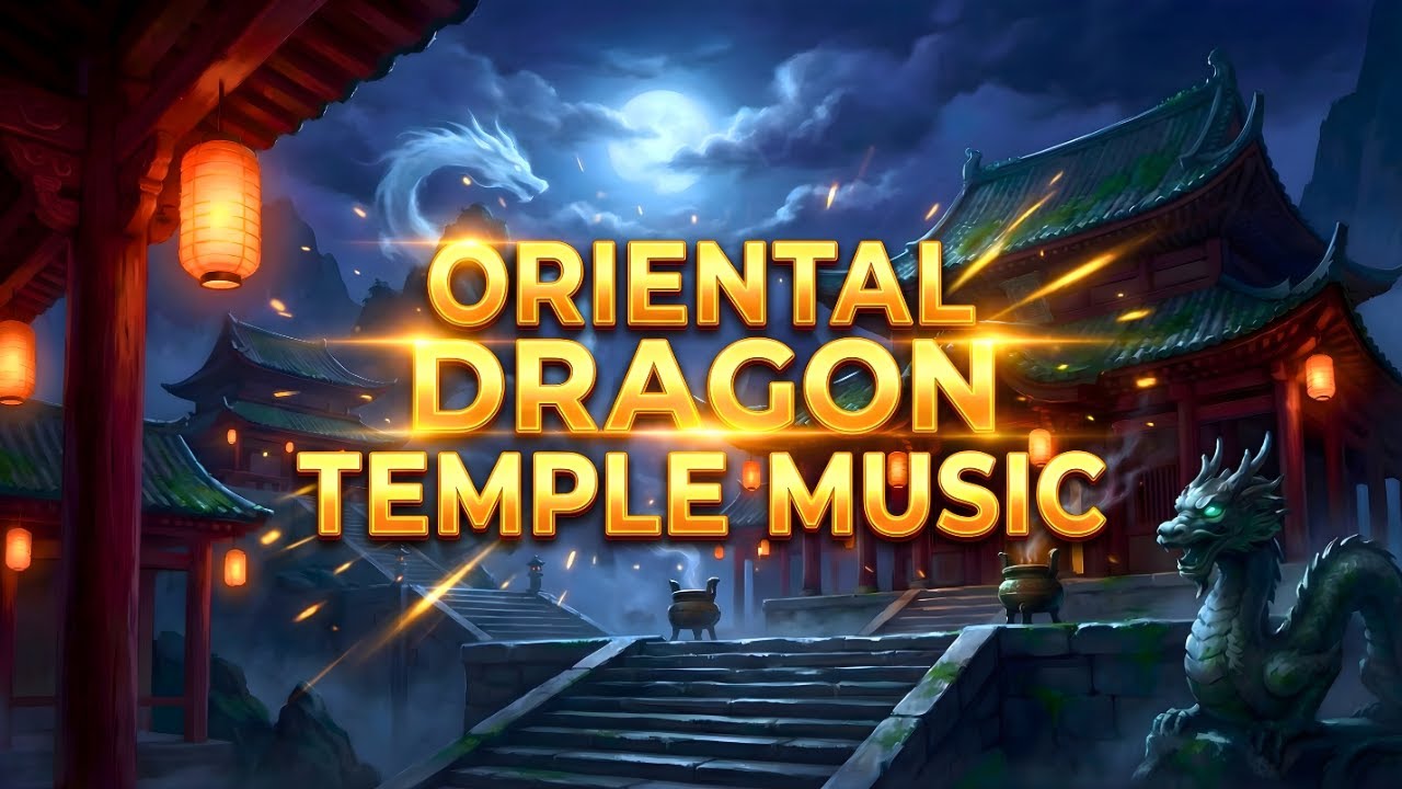 Oriental Dragon Temple Music 🐉 Calm Zen Fantasy Ambience for Writing, RPG Sessions and Meditation