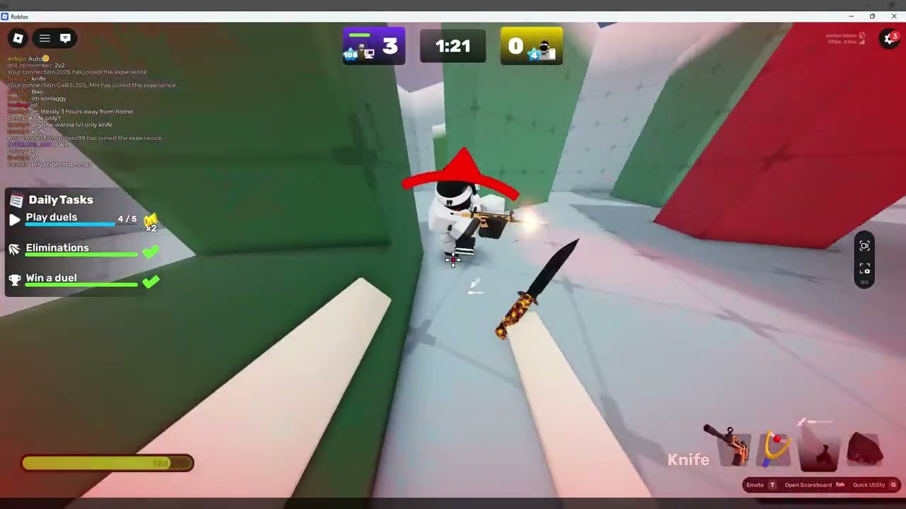 Im practicing Knife and Im so good at it(sarcastically)