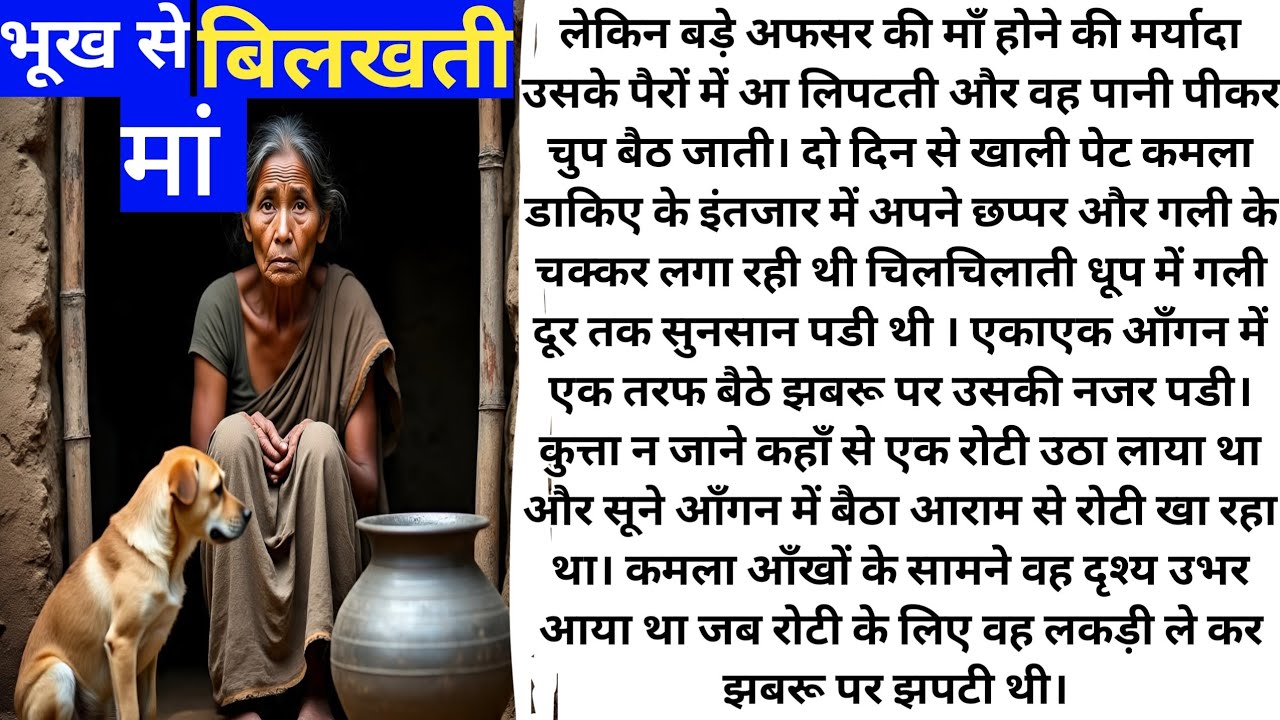 भूख से बिलखती मां/ बड़े अफसर की मां  / bade afasar ki maa / Manp stories