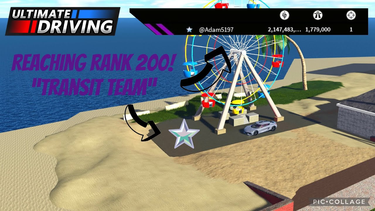 Reaching Rank 200 on Transit Team (Roblox Ultimate Driving 2.0)