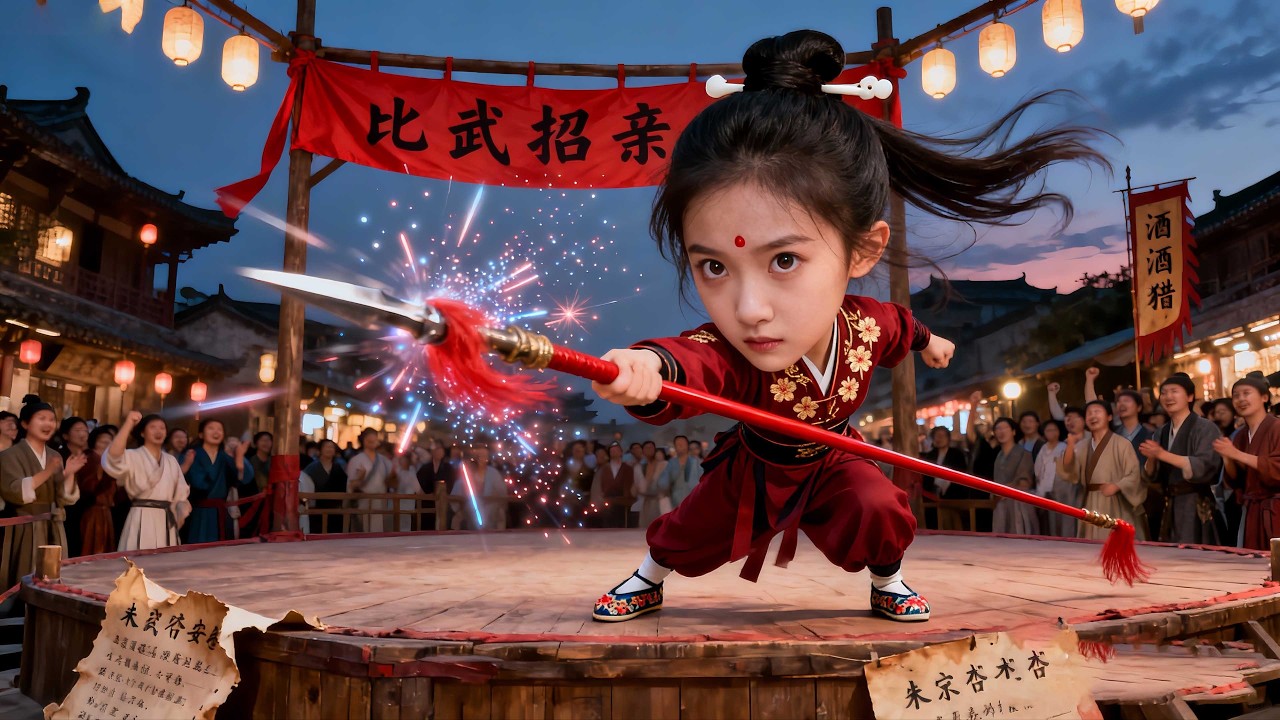 比武招親引來無數挑戰者，豈料美女竟是功夫高手，打倒一眾挑戰者！⚔️ 功夫 MMA | Kung Fu #战争 #逆袭