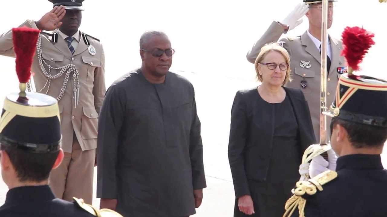 President John Mahama's arrival in France