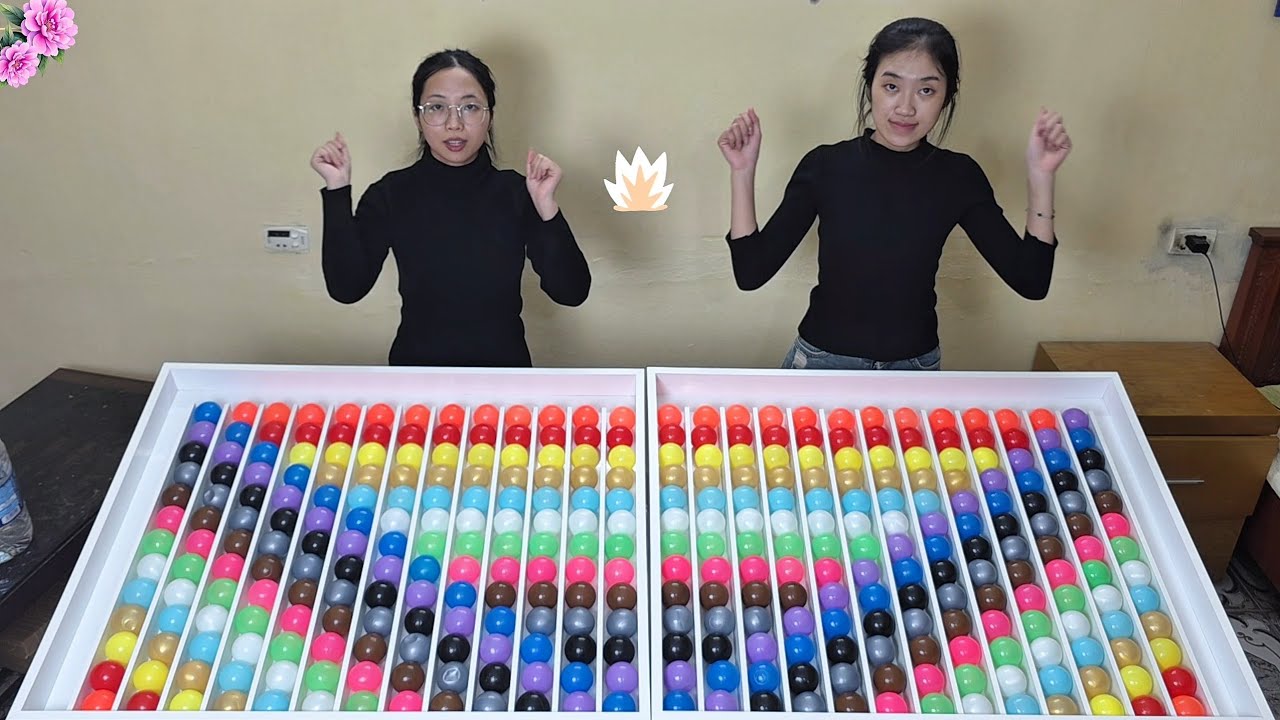 👫 Satisfying ASMR Gameplay | Two Players Sorting Color Balls 🔮