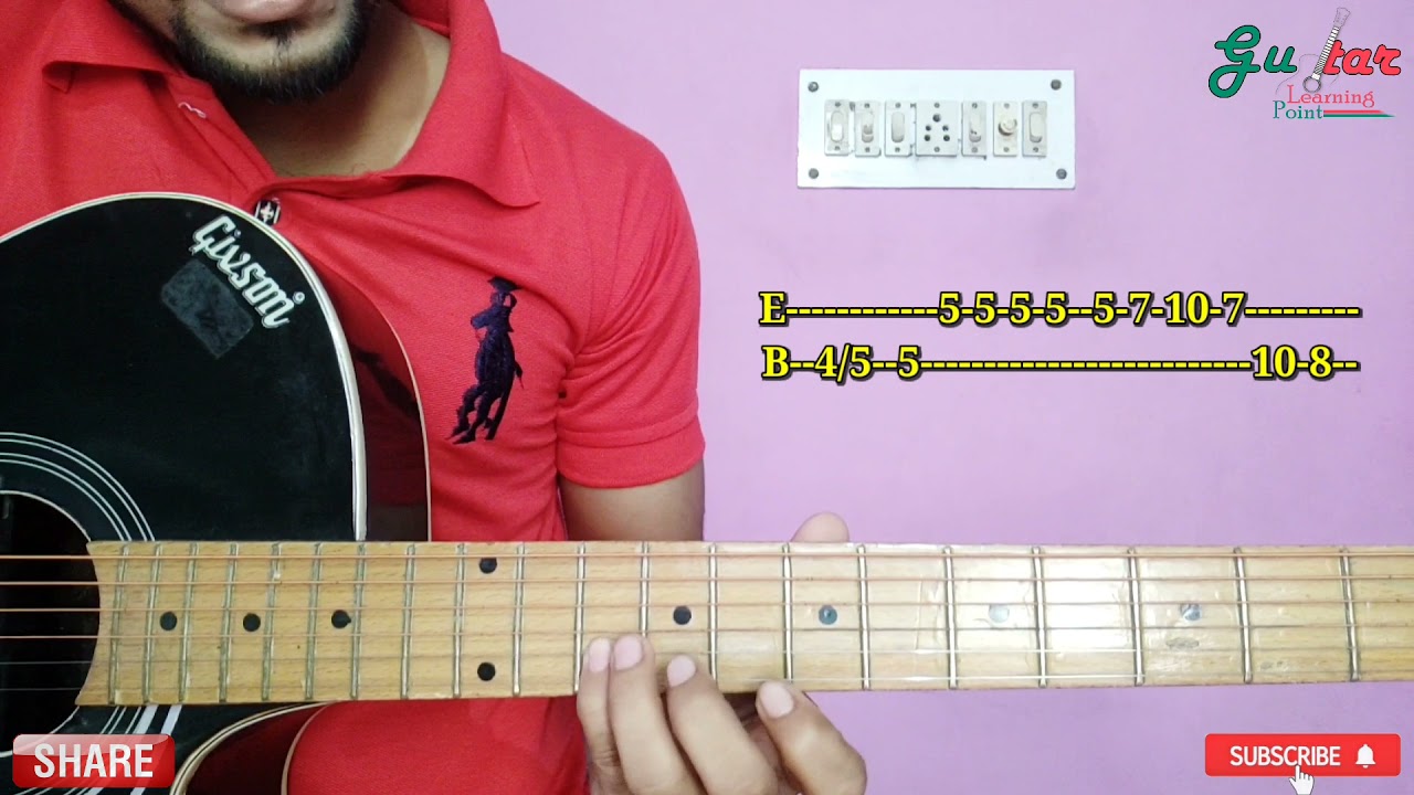 Hum to dil se hare guitar tab | teri yaadon mein pagal pal pal rota hain | hare hare hum to dil se
