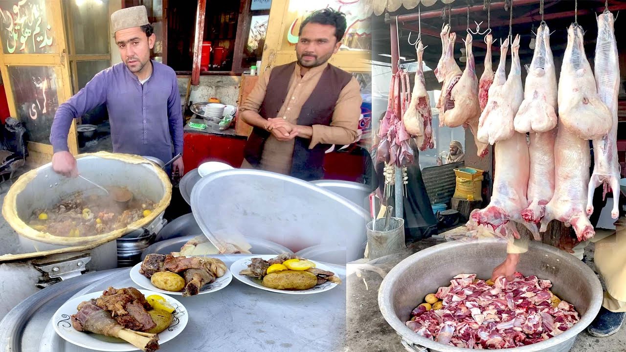 Roosh Dumpukht recipe in Marko Bazaar | Nadeem shinwari Namkeen gosht recipe Jalalabad Afghanistan