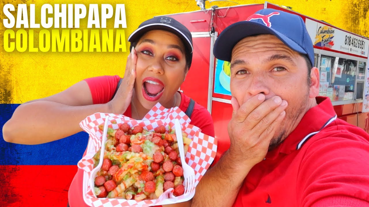 PROBAMOS LA SALCHIPAPA EN UNA FOOD TRUCK DE COMIDA RAPIDA COLOMBIANA