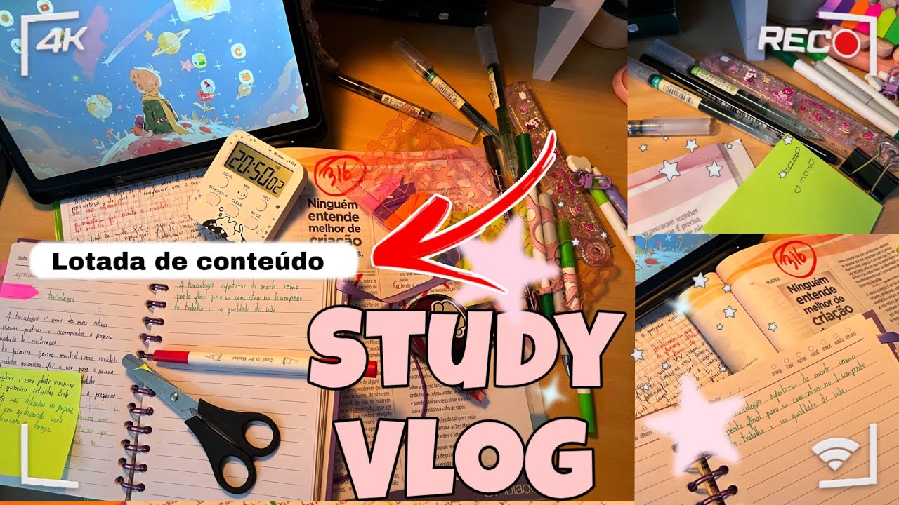Study Vlog 🫠 (Lotada de Conteúdo) EAD ✨🌱 #study 