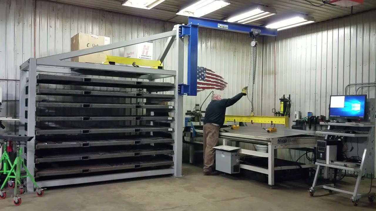 Homemade Sheet Metal Rack Loading Action