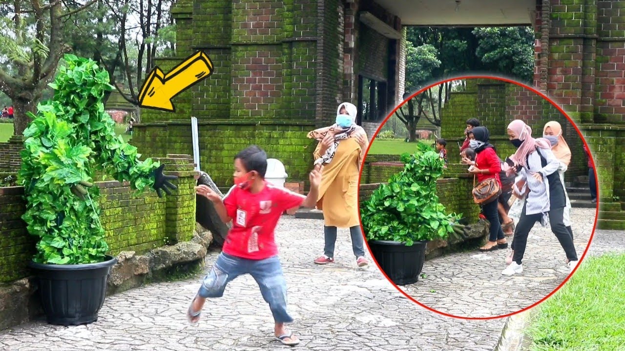 REAKSI ORANG KAGET SANGAT KOCAK 😂 PRANK MANUSIA POHON