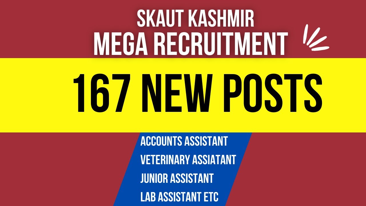 MEGA Recruitment from SKAUST Kashmir | 160+ Posts