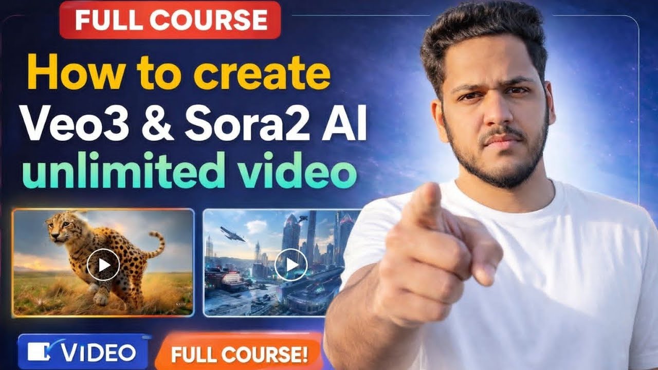 Learn Sora 2 & Veo 3 FREE  Unlimited AI Video (Full Method Explain)