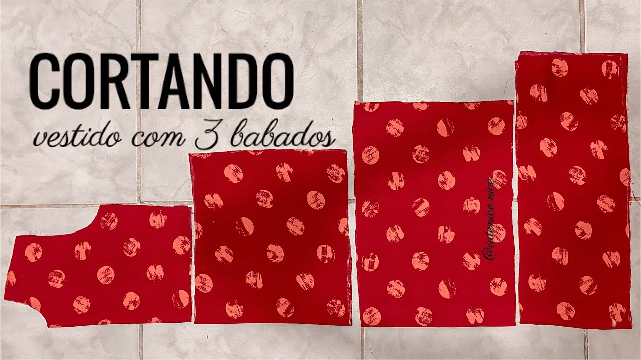 CORTANDO VESTIDO COM 3 MARIAS  | parte 1