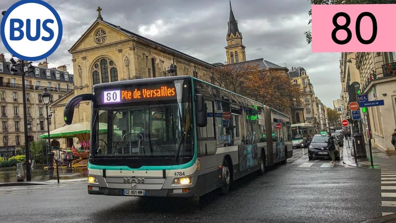 [RATP] Voyage à bord d'un Man Lion City G RATP de la ligne 80 entre Hameau & Convention - Vaugirard