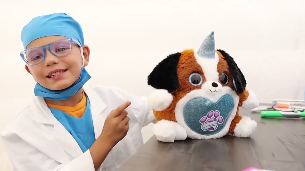 Brother Fixing Puppy Boo Boo! ~ Vet Visit PuppyCorn Rescue!
