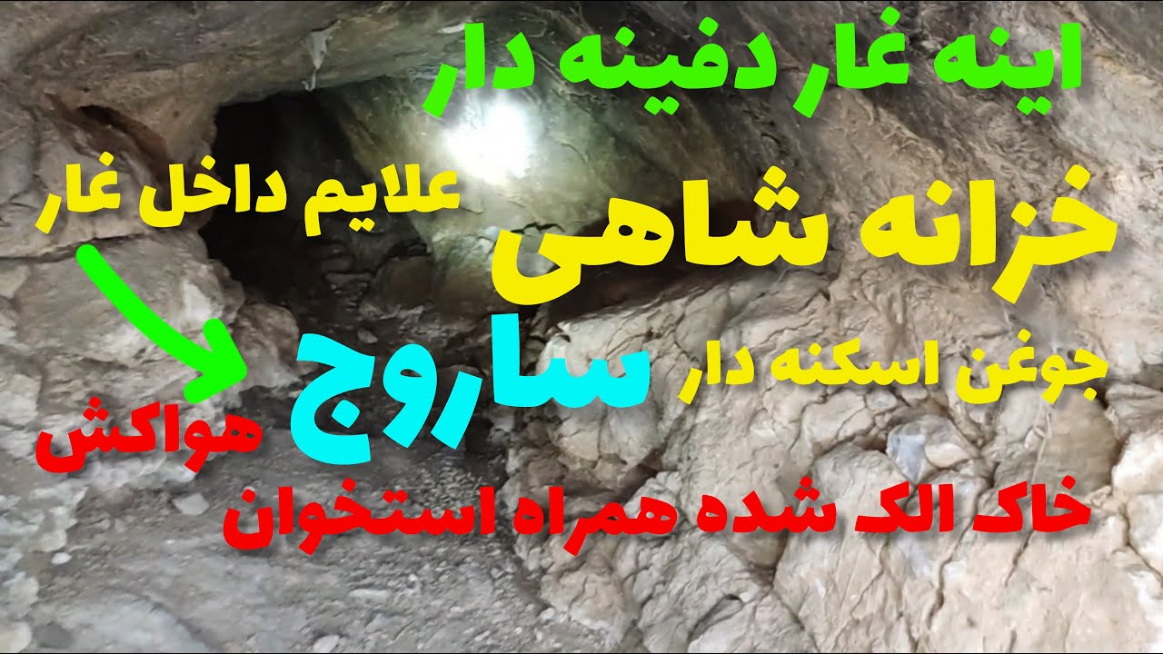 نشانه های غار دارای دفینه واقعأ اینه.جوغن در سقف و اسکنه داخلش گنجینه های شاهی