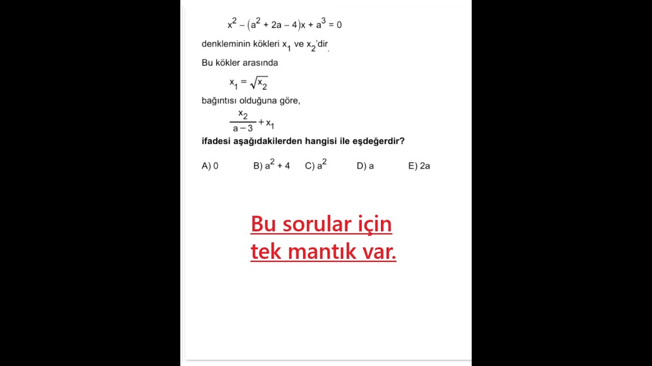 Denklem | Bu soruların tek bir mantığı var🔥