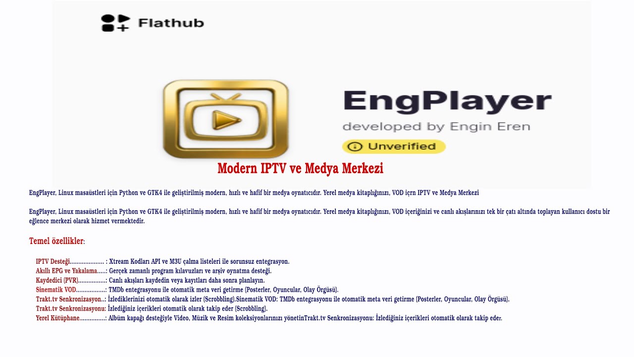 EngPlayer ( Ülkemiz insanından harika bir uygulama.) Medya player