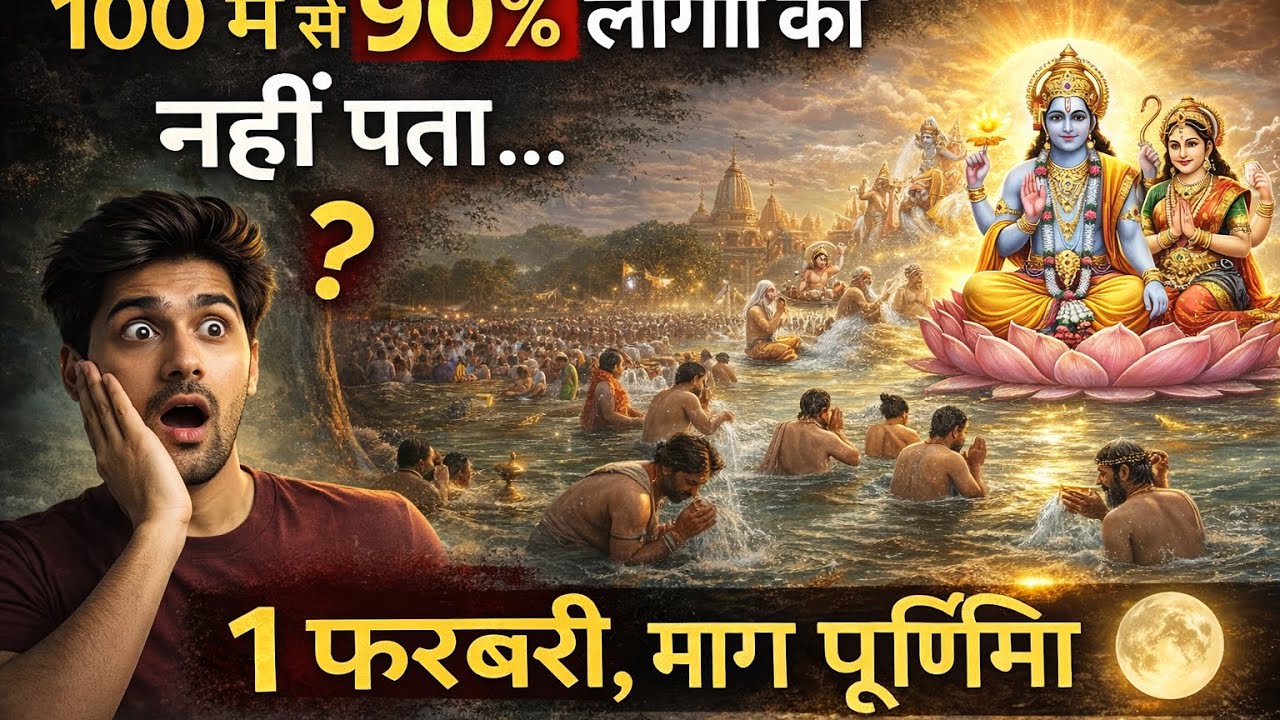 माघ पूर्णिमा 2026 कब है? महत्व, स्नान विधि, दान और चंद्र अर्घ्य | Magh Purnima 1 Feb