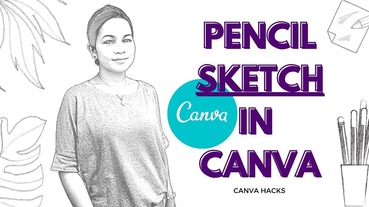 HOW TO TURN PHOTO INTO PENCIL SKETCH USING CANVA | CANVA TUTORIAL | AVITHERESETALK